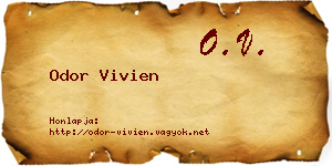 Odor Vivien névjegykártya
