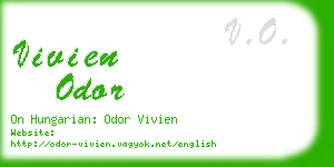 vivien odor business card